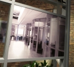 Detail of image transposed onto glass wall panel #0261