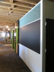 Frosted glass clerestory integrated chalkboard wall with white aluminum #0269