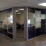 Corner private office using Flex series demountable walls #0576