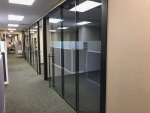 Black Aluminum Glass Offices with Matching Black Glazing Bead - Flex Series #1053