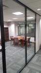 Glass walls with black colored framing - colormatch #1206