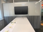 Breakout Room Whiteboard Wall with Wall Mount TV Monitor - Flex Series #1563