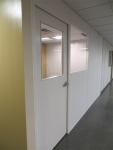 Colormatch example of white office framing and wall panels #1025