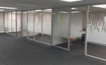 Conference Room Glass Walls w/ Decorative Window Film #1056