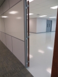 Flex integrated whiteboard wall and swing door hinge profile #1232