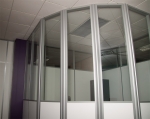 Radius Glass and Solid Office Walls #1147