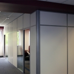 Flex Series Solid Wall Conference Room with Radius Corner Post #0184