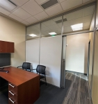 Flex-Series-demountable-wall-office-with-glass-clerestory-and-locking-sliding-door