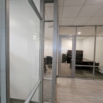 Flex Series field-fit demountable glass wall offices #1651