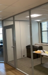 Flex Series solid powered office side wall #1053