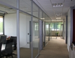 Flex series glass fronts and Clerestory with Demising Walls #0189