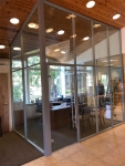 Flex Series glass office walls financial institution installation #1167