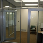 Sliding aluminum framed glass door #0135