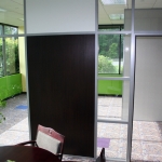 Flex series with segmented glass clerestory and solid wall panels #0192