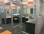 Private Offices with Frameless Glass Sliding Doors #1574