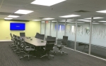 Glass Conference Room walls Flex Series with decorative window film #1068