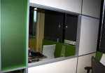 Glass sliding teller window at NxtWall Corporate Offices #0924