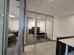 Glass office walls with aluminum frame doors Flex Series #1652