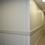 Higher Education Library Walls With Wall Bumper Railing #0221
