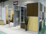 IFMA Conference Flex Series Freestanding Mixed Solid Panel Glass Offices #0193