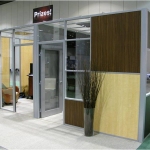 IFMA Conference Flex Series Freestanding Mixed Solid Panel Glass Offices #0193