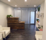 Medical Center entry way - Flex Series glass walls with frosted film #1212