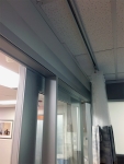Patient room demountable walls with c-rail privacy curtains #1512