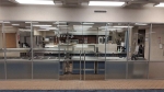 School cafeteria demountable walls Flex Series with locking sliding doors #1213