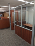 Wood Frame Door with Glass Freestanding Demountable Wall Office #1176