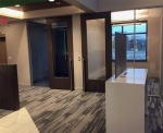 Wood frame glass door offices financial institution installation - Flex Series #1180
