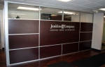 Anodized wall frames with laminate wall panels #0667