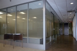 Demountable glass walls with power raceway #0651