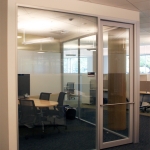 Flex Series - Glass Office with Aluminum Framed Glass Door #0027