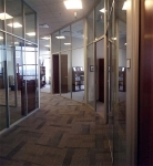Flex offices - curved angled movable wall system #0619