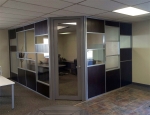Corner private office using Flex series demountable walls #0576