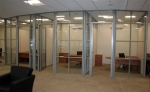 Flex series curved glass office wall system  #0566