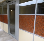 MSU offices with 3form custom pressed glass wall panels #0341