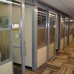 Flex series moveable walls with sliding doors in a University office application #0344