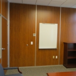 Wood wall office with solid wood swing door #0350
