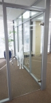 Frameless swing glass door with barpulls #0467