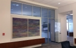 Glass clerestory Flex series demountable wall system #0621