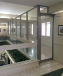 Glass wall with sliding door #0461