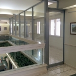Glass wall with sliding door #0461