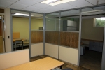 University offices with 3form designer pressed glass wall panels #0351