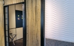 NxtWall Chicago showroom bamboo wall (Flex Series) #0451