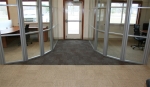Radiused glass office walls - Flex series #0564