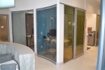 View series glass walls (left) Flex series sliding door (right) #0614