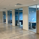 Flex Series Demountable Wall Offices with Solid Core Swing Doors #1654