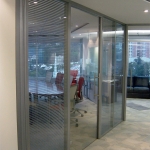 Conference Room with Swing Glass Door Venetian Blind Application #0185