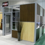 IFMA Conference Flex Series Freestanding Mixed Solid Panel Glass Offices #0193